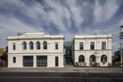 Two heritage buildings are combined and repurposed as a luxury apartment complex