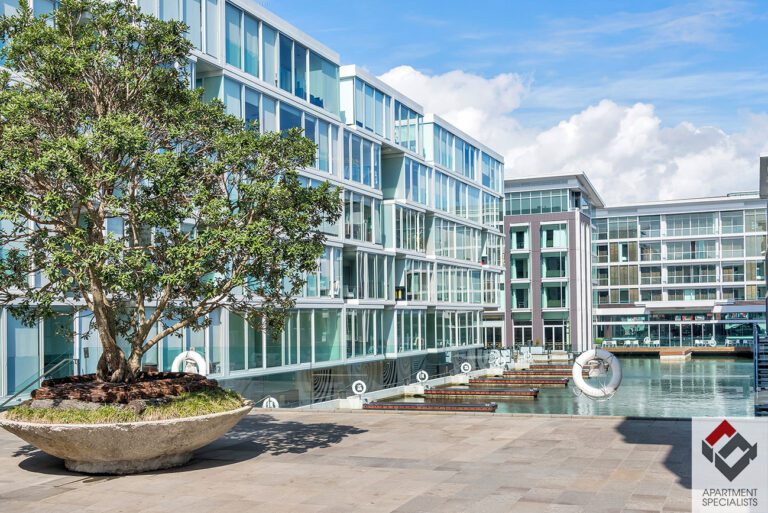 Architectural rendering of Lighter Quay luxury apartments in Auckland's Viaduct Harbour